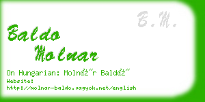baldo molnar business card